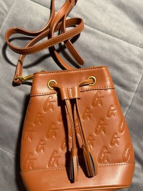 Glam-Aholic Cognac Drawstring Crossbody Bag